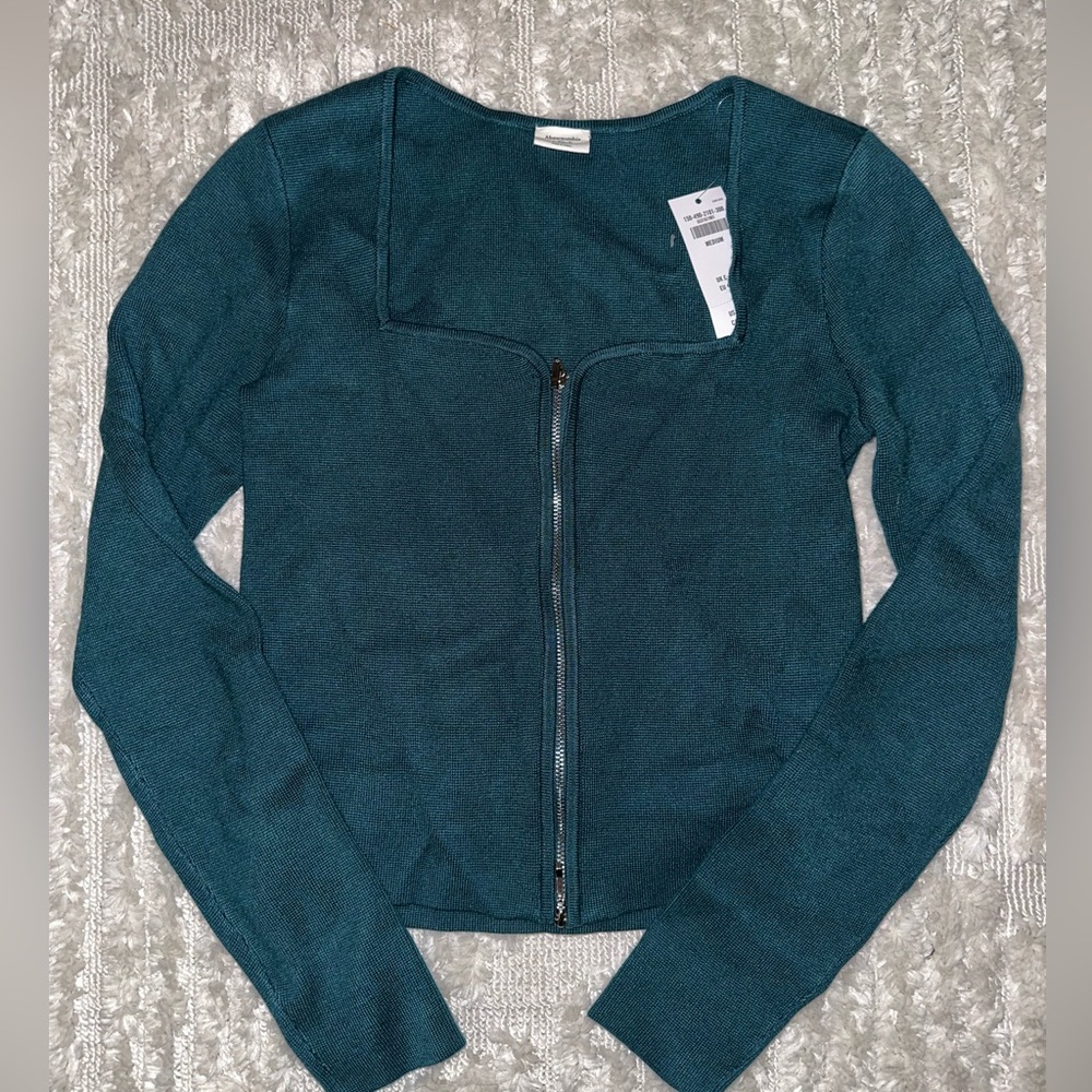 Abercrombie double sided zip sweater